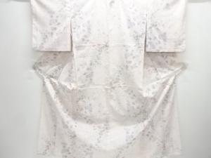 駒絽草花模様小紋着物